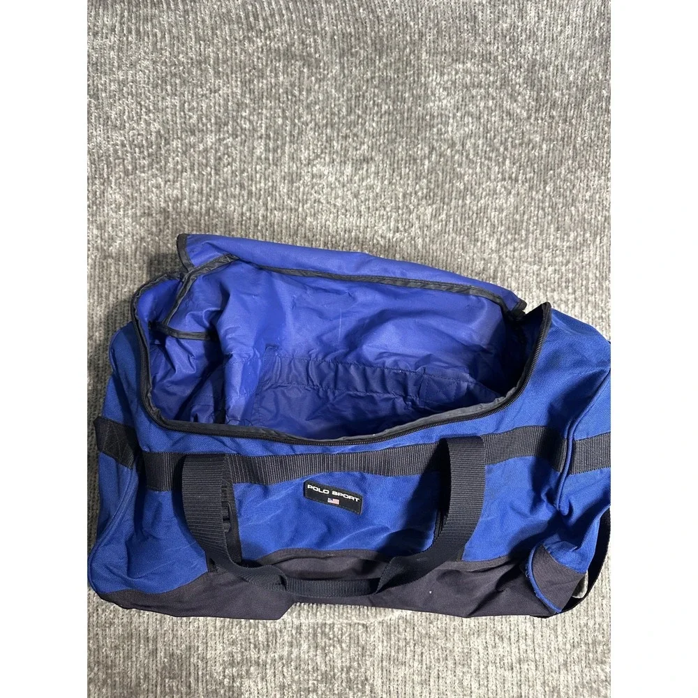 Polo Sport Ralph Lauren Duffle Bag Vintage Travel Gym Carry On Blue VTG